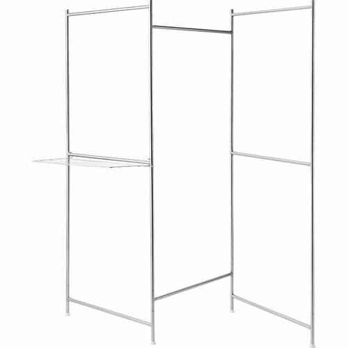 パネル型物干しのおすすめおすすめ ベルメゾン 大容量なのにスリムに折りたためる ステンレス製 軽量 屏風型室内物干し イメージ1