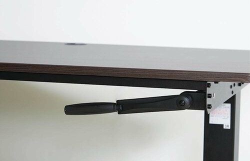 電動昇降デスクおすすめ ニトリ マーフィー2 120 DBRハンドルレバーが折りたためない イメージ2