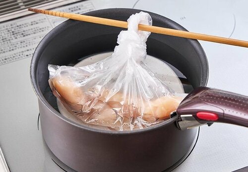 レンチン解凍や湯せん調理できれば時短調理に キッチンポリ袋おすすめ イメージ