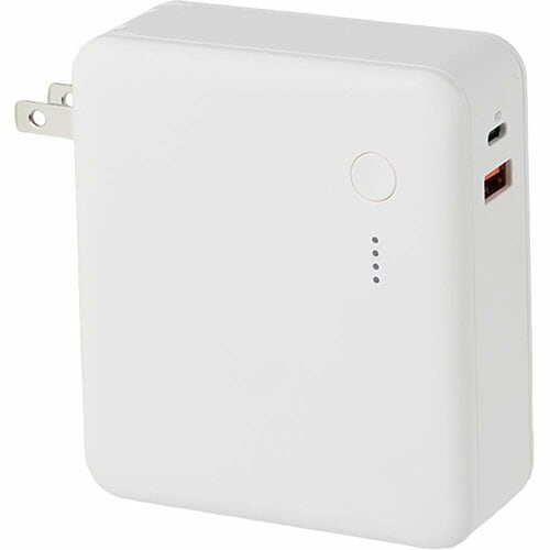 無印とドンキの大容量モバイルバッテリーおすすめ 無印良品 急速充電ができるモバイルバッテリー付充電器 10000mAh USB-C/A イメージ1
