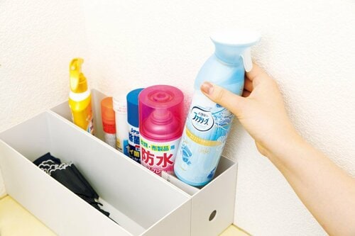 スプレー&折り畳み傘は無印ボックスを定位置に! イメージ