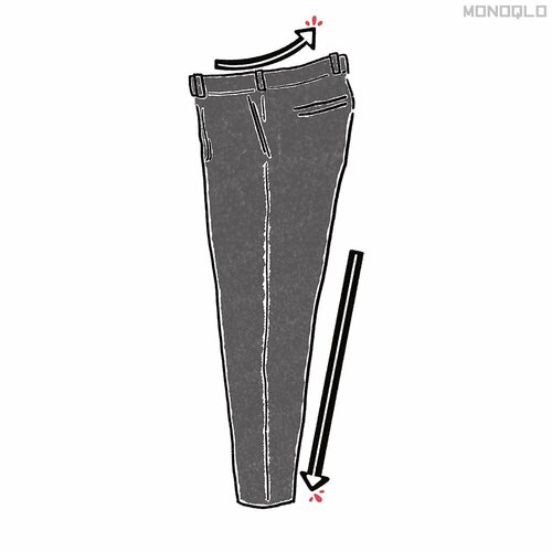 剣のようなシルエット メンズスラックスおすすめ イメージ