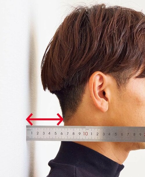 2： 枕首元部分の高さを測る 高さ調整枕おすすめ イメージ