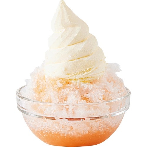 秋田の大人気かき氷店「広栄堂」の「生グレープフルーツソフト」(生グソ)みたいなかき氷