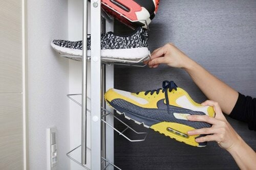 「超」省スペースに12足の収納を確保 イメージ