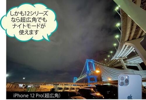 【ナイトモード検証】超広角でも自撮りでも使える! イメージ4