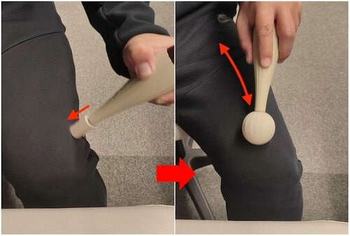「点」で押してから「面」で流す イメージ