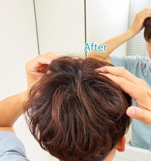 【仕上がり】髪を立ち上げ地肌が隠れた パウダーワックスおすすめ イメージ4