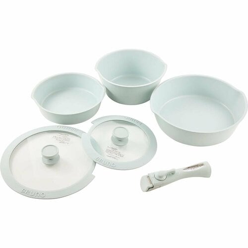 フライパンセットおすすめ ブルーノ フライパン6点セット ペールグリーン イメージ3