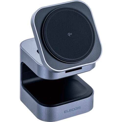 Qi2対応ワイヤレス充電器おすすめ エレコム Qi2コンパクト 3in1ワイヤレス 充電スタンド イメージ