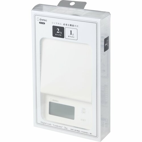 キッチンスケールおすすめ ドリテック デジタルスケール ルクーム 2kg イメージ2