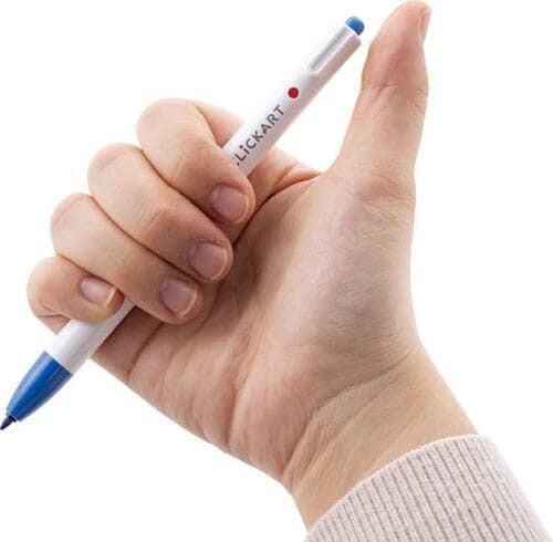 手を汚さずにペン先を出し入れできる「クリッカート」 イメージ2