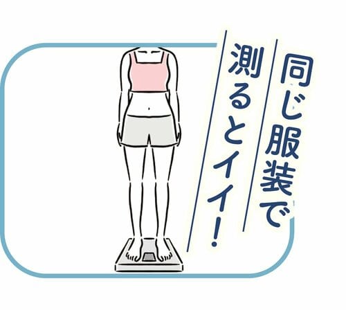 服装はなるべく軽装で計測しましょう 体重計・体組成計おすすめ イメージ