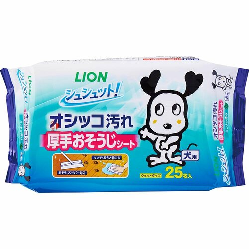 ペット用お掃除シートおすすめ ライオンペット シュシュット! 厚手おそうじ シート犬用 イメージ