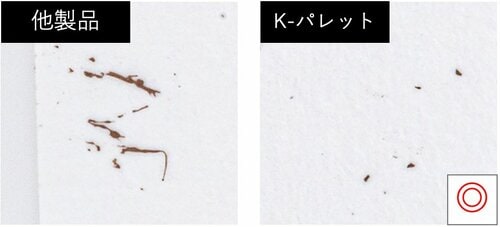 しっかり密着してこすっても消えにくい イメージ