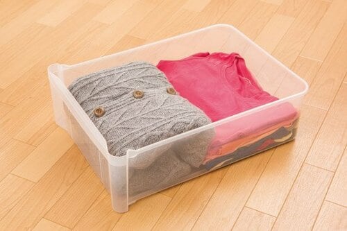 分厚い服は風呂敷包んでデッドスペースにポンと置く イメージ