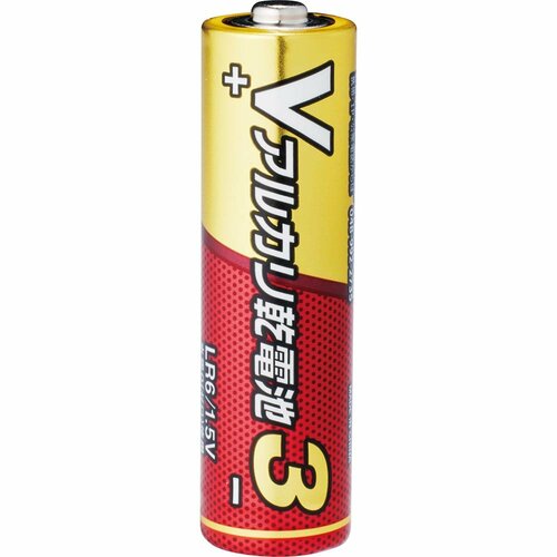 アルカリ乾電池おすすめ オーム電機 オーム電機 Vアルカリ乾電池 単3形 4本パック LR6VN4S 08-4033 OHM イメージ