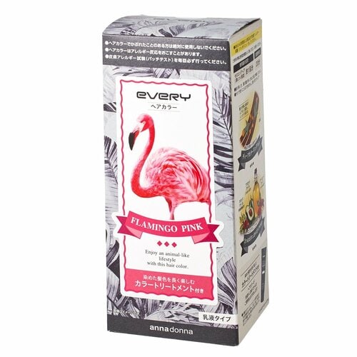 ピンクのヘアカラーおすすめ アンナドンナ エブリ ヘアカラー フラミンゴピンク イメージ1