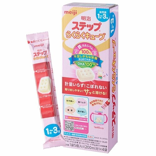スティック型フォローアップ粉ミルクおすすめ 明治 明治ステップ らくらくキューブ イメージ