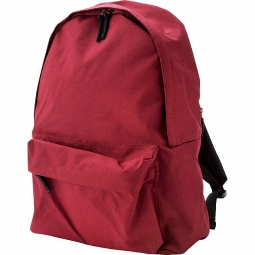 無印良品:サイドファスナーポケット付ポリエステルリュックサック 赤