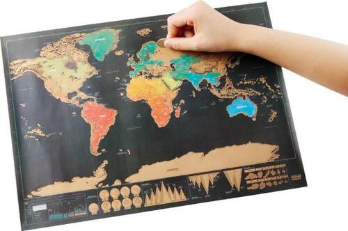 スクラッチして楽しく記録！LOWIS 「世界地図ポスター」 イメージ