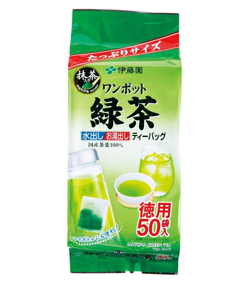 伊藤園:ワンポット  抹茶入り緑茶 ティーバッグ:飲料