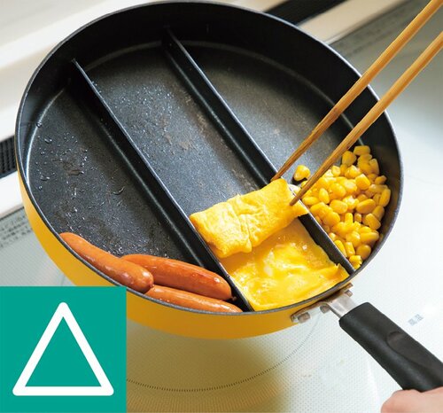 タマハシと同じ丸形だけど玉子を巻くと他がこぼれます