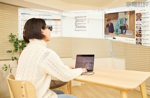 パソコンと続接して擬似マルチ画面で作業 XRグラスおすすめ イメージ