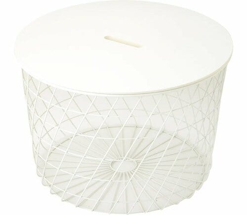 IKEA:KVISTBRO:収納テーブル:ホワイト:収納ケース