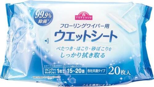 トップバリュ「フローリングワイパー用 ウエットシート」