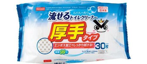 ダイソー:流せるトイレクリーナー 厚手タイプ:掃除用品