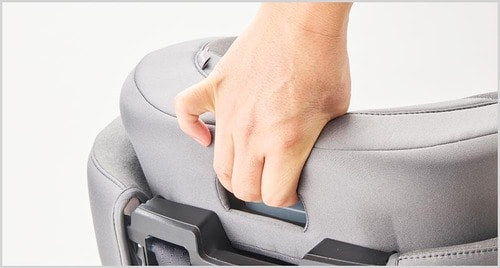 レバーを軽い力で引けてリクライニングさせやすい チャイルドシートおすすめ イメージ