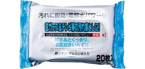 ダイソー:ガラス&家電用クリーナー 20枚:掃除グッズ