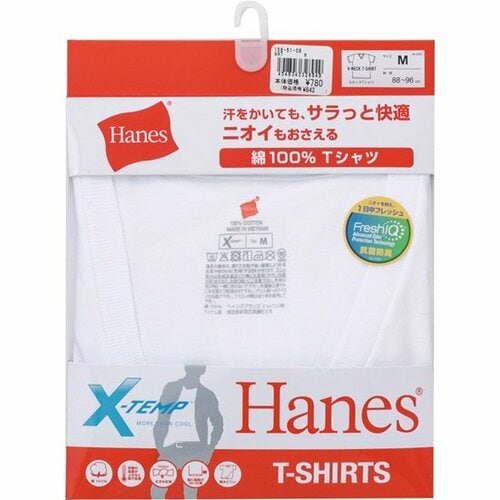 ヘインズ(Hanes):X-TEMP VネックTシャツ:インナー