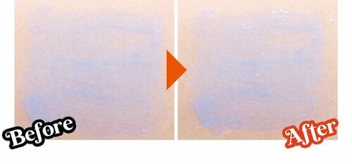 耐水性：ほぼ変化ナシ。浸水してもノーダメージ ウォータープルーフの日焼け止めおすすめ イメージ