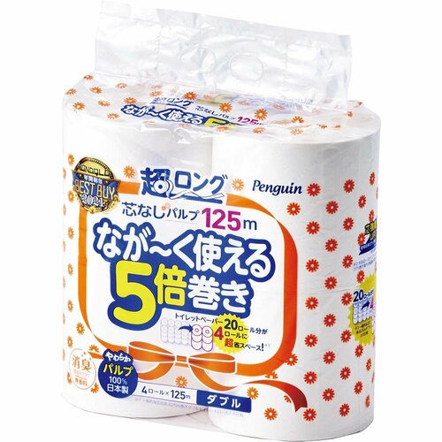 丸富製紙「ペンギン 超ロング5倍巻き」 イメージ
