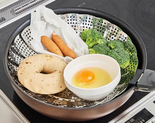 コツ2：クッキングシートや耐熱皿も一緒に使える イメージ