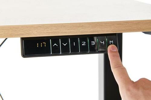 電動昇降デスクおすすめ 山善 電動昇降デスクメモリー付き ELD-FS(MBK)/T1200(WN)メモリー機能は4つまで登録可能 イメージ2