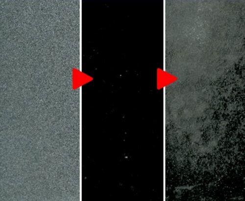 擬似皮脂塗布前→擬似皮脂塗布後→洗浄後 メンズデリケートゾーン用ソープおすすめ イメージ