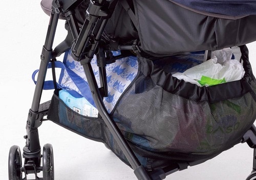 伸びるネットで荷物を支える！ ベビーカーおすすめ イメージ