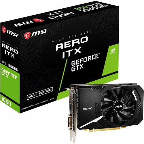 グラフィックボードおすすめ MSI GeForce GTX 1650 D6 AERO ITX OCV1/DP※画像はAmazonより イメージ1