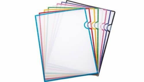 YOSHIMAファイル:ふちどりカラーファイル:８色セット:日本製