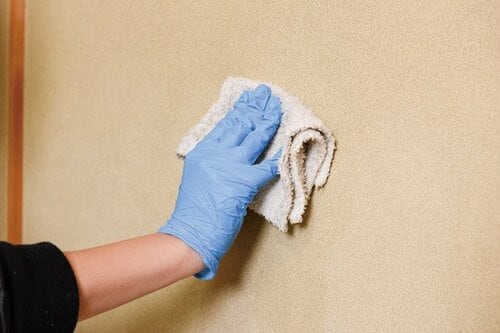 凸凹した壁にはマイペットと歯ブラシを使えばバッチリ！ イメージ4