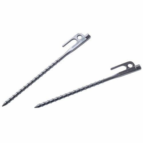 ワークマンのおすすめキャンプグッズおすすめ フィールドコア 電動ドライバー対応 スクリューペグ 25cm イメージ1