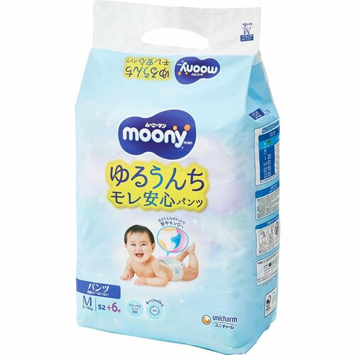 紙おむつ(パンツタイプ)おすすめ ユニ・チャーム ムーニーマン ゆるうんち モレ安心パンツ M イメージ