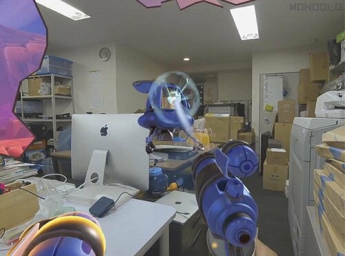 大画面で動画を見たり、独自のバーチャルコンテンツを楽しめる イメージ3