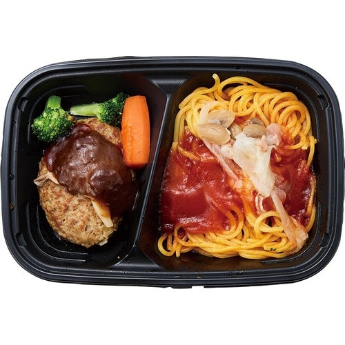 ワンプレート冷食おすすめ ニチレイフーズ 三ツ星プレート デミグラスハンバーグ&ナポリタン イメージ2