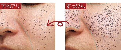 毛穴カバー力：小鼻の黒ずみまで消し去った イメージ