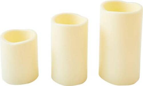 3本セットで高低差を出せる！IKEA「LEDブロックキャンドル」 イメージ