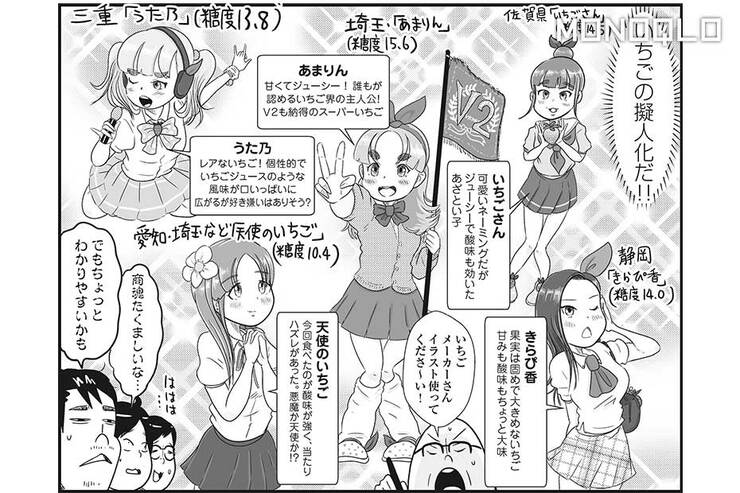 【漫画】 日本全国で激化する「いちご」の品種開発競争の中で、本当に美味しい「いちご」を食べ比べ検証！(MONOQLO)